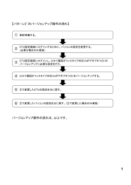パターン2`のバージョンアップ操作の流れ