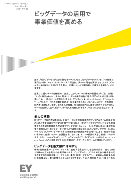 ビッグデータの活用で 事業価値を高める