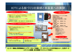 センサー情報と民間情報をビッグデータとして格納し、データサイエンス
