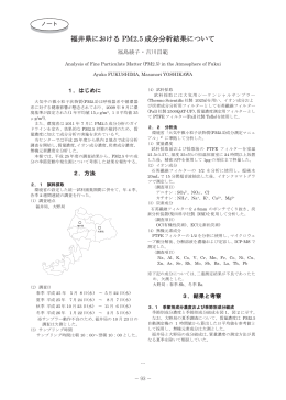 福井県における PM2.5 成分分析結果について