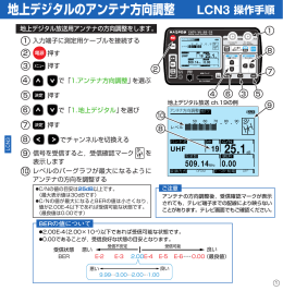 簡単マニュアル｜LCN3 ： マスプロ電工
