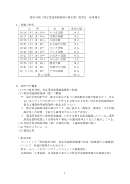 都市計画（特定用途制限地域の指定案）説明会 結果報告