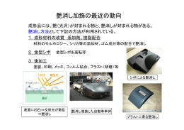 艶消し加飾の動向概要