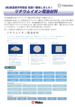 リチウムイオン電池材料