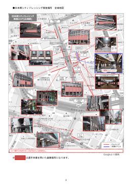 3 日本橋シティドレッシング実施場所 全域地図 Googleより提供 ※ は