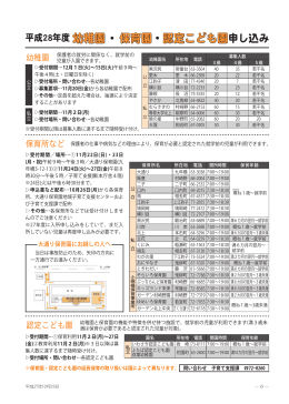 幼稚園・保育園・認定こども園申し込み