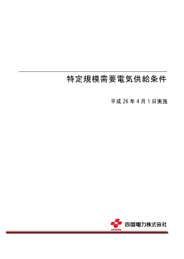 特定規模需要電気供給条件