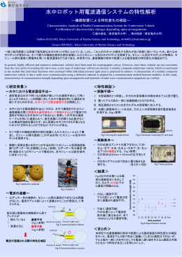 水中ロボット用電波通信システムの特性解析