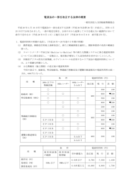 電波法の一部を改正する法律の概要