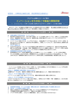 イノベーションを引き起こす創造  開発研修