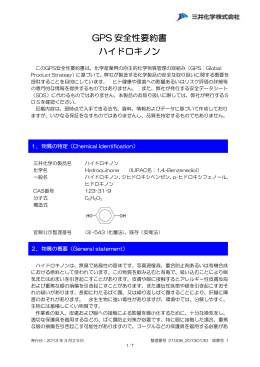 GPS 安全性要約書 ハイドロキノン