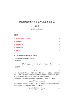非圧縮性流体計算の圧力
