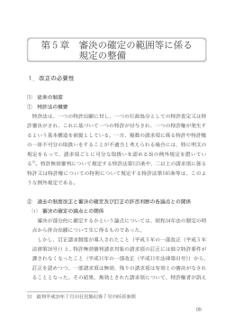 第 5 章 審決の確定の範囲等に係る 規定の整備