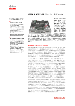 SUN NETRA X6270 M3サーバー・モジュール