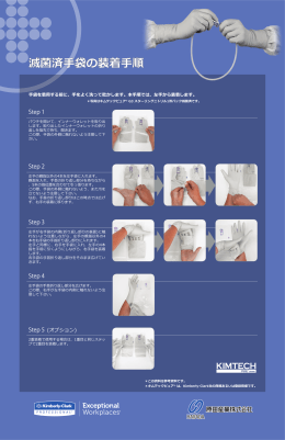 滅菌済手袋の装着手順
