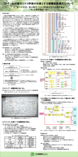 S5-6 わが国のリスク評価の対象とする曝露経路選定