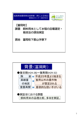 「べこあおば」・「ふくひびき」による飼料用米の多収事例 [PDF