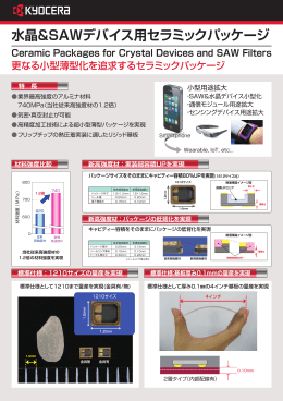 水晶＆SAWデバイス用セラミックパッケージ