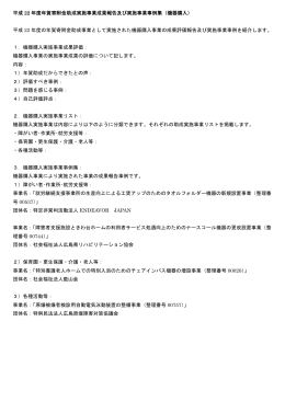 平成 22 年度年賀寄附金助成実施事業成果報告及び実施事業事例集
