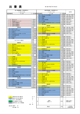 ひのよさこい祭出番表