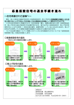 応急仮設住宅の退去手続き流れ