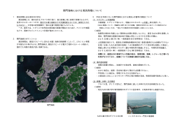 関門海峡における潮流発電について