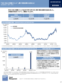 「GS 日本小型株ファンド」第 31期決算のお知らせ