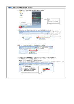 別紙4 ご利用ユーザーの権限の確認手順（Windows7） (1)『スタート