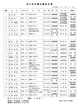 議員名簿 [98KB pdfファイル]