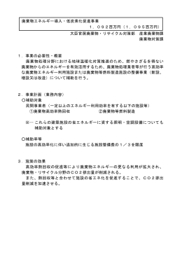 廃棄物エネルギー導入・低炭素化促進事業 [PDF 195KB]