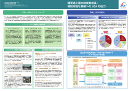 開発途上国の低炭素成長・ 持続可能な開発への JICA の協力