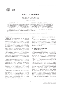 炭素ナノ材料の新展開