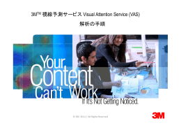 3MTM 視線予測サービス Visual Attention Service (VAS) 解析の手順