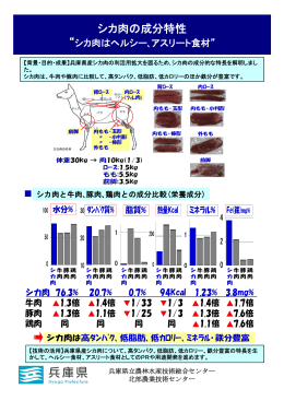 シカ肉の成分特性 - 兵庫県立農林水産技術総合センター