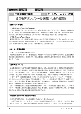 金型モデリングツールを用いた余肉最適化