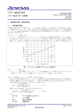 パワー MOS FET の特性 - Renesas Electronics
