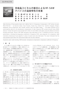 多結晶スピネルの接合による RF-SAW デバイスの温度特性の改善