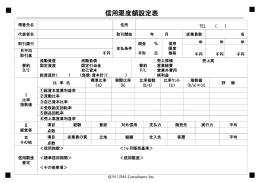 信用限度額設定表