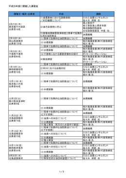 平成25年度の開催