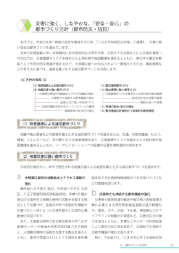 災害に強く、しなやかな、「安全・安心」の 都市づくり方針（都市