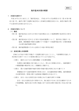 海洋基本計画の概要