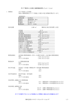 熱侵入量削減効果シミュレーション - エコロジーコミュニケーションズ