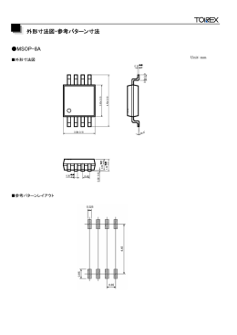 MSOP-8A 外形寸法図・参考パターン寸法