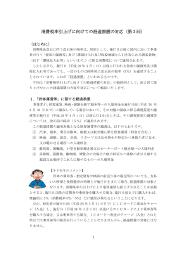 消費税率引上げに向けての経過措置の対応（第 3 回）
