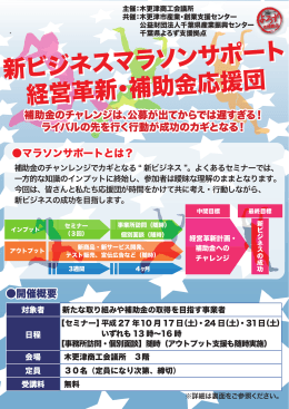 新ビジネスマラソンサポート経営革新・補助金応援団