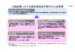 入院診療にかかる患者負担金入金事務の流れ 【PDF】