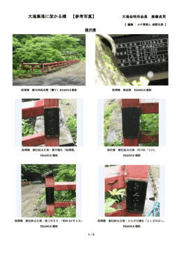 大滝集落に架かる橋 【参考写真】