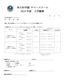 Summer School 2015_Application
