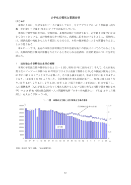 少子化の現状と要因分析