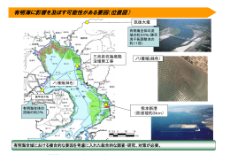 有明海に影響を及ぼす可能性がある要因（位置図）